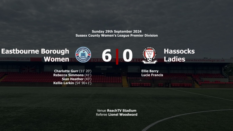 Report: Eastbourne Borough Women 6-0 Hassocks Ladies