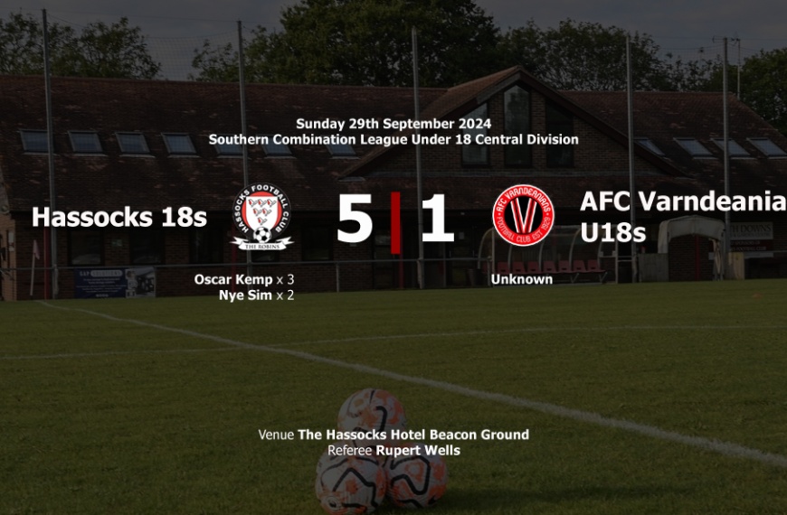 Hassocks Under 18s were 5-1 winners over AFC Varndeanians