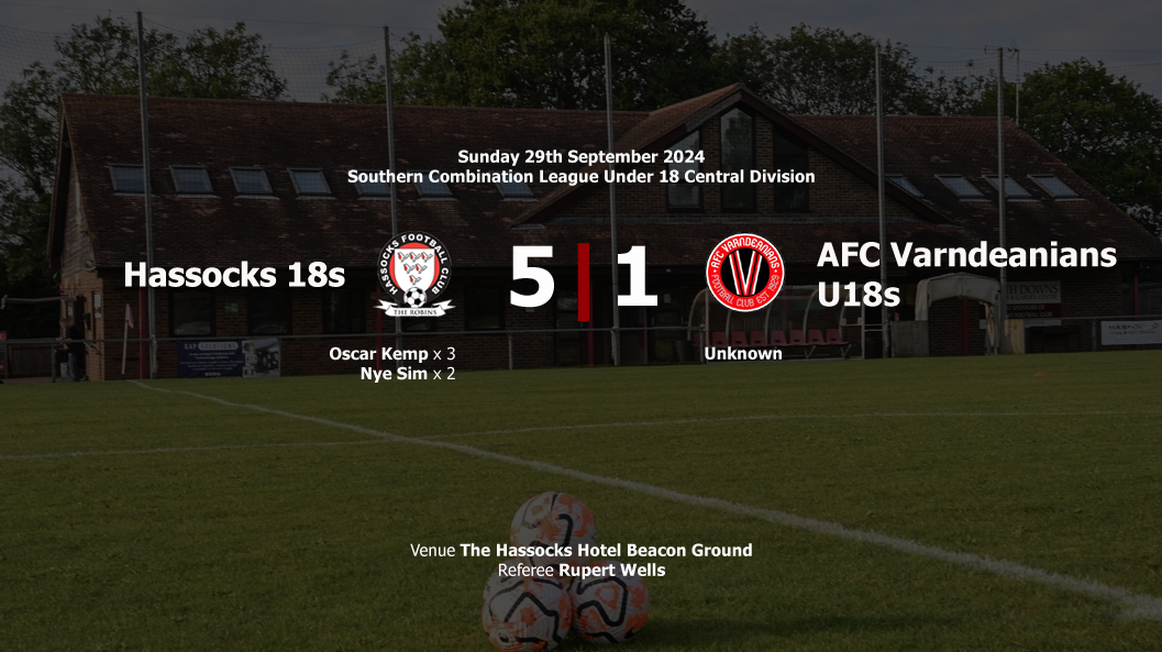 Report: Hassocks U18s 5-1 AFC Varndeanians U18s