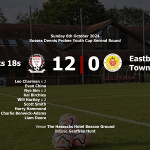 Report: Hassocks U18s 12-0 Eastbourne Town U17s