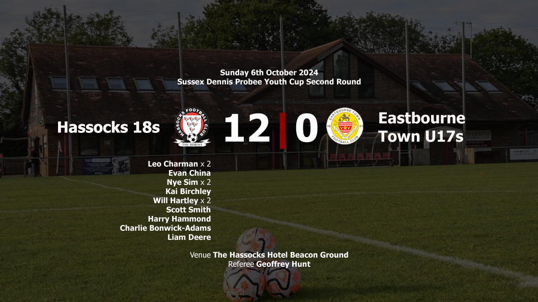 Report: Hassocks U18s 12-0 Eastbourne Town U17s