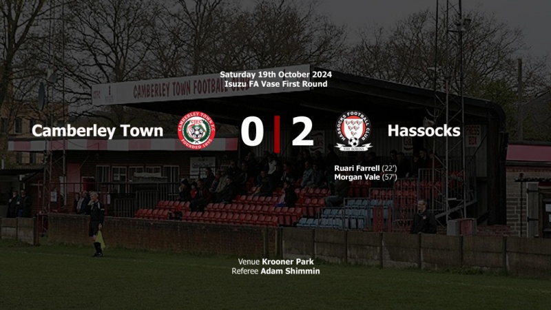 Report: Camberley Town 0-2 Hassocks