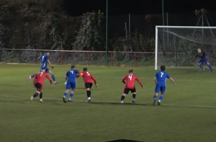 Ruari Farrell converts a penalty for Hassocks in their 2-1 win at Saltdean United