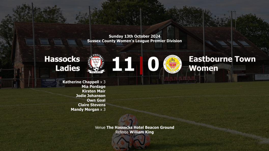 Report: Hassocks Ladies 11-0 Eastbourne Town Women