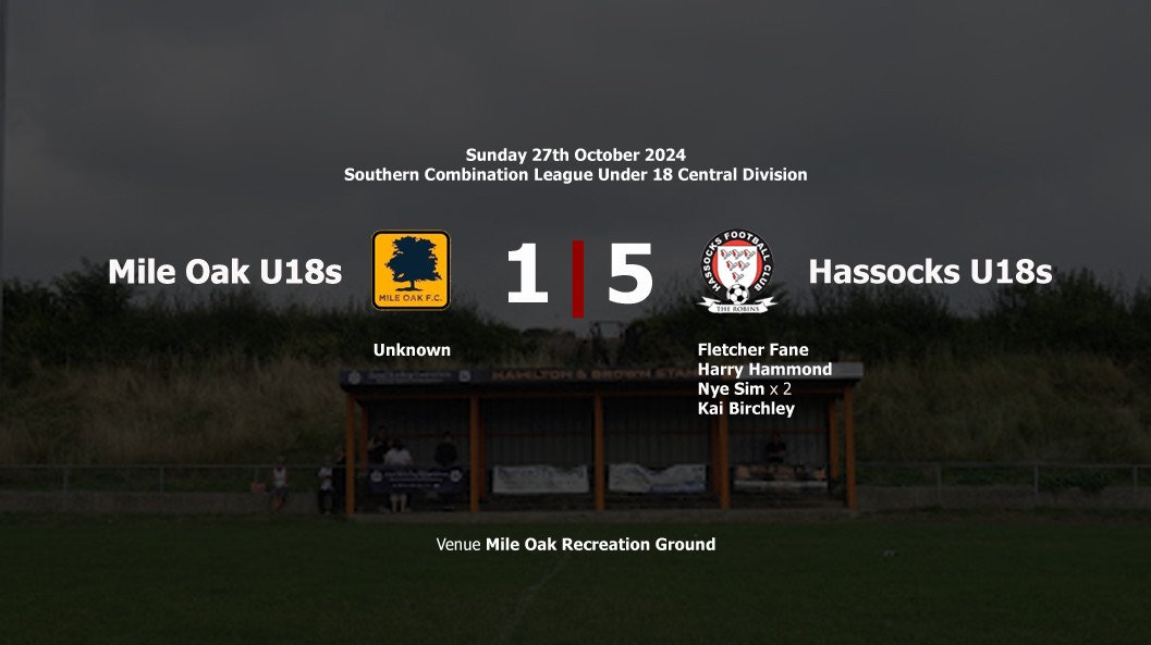 Report: Mile Oak U18s 1-5 Hassocks U18s