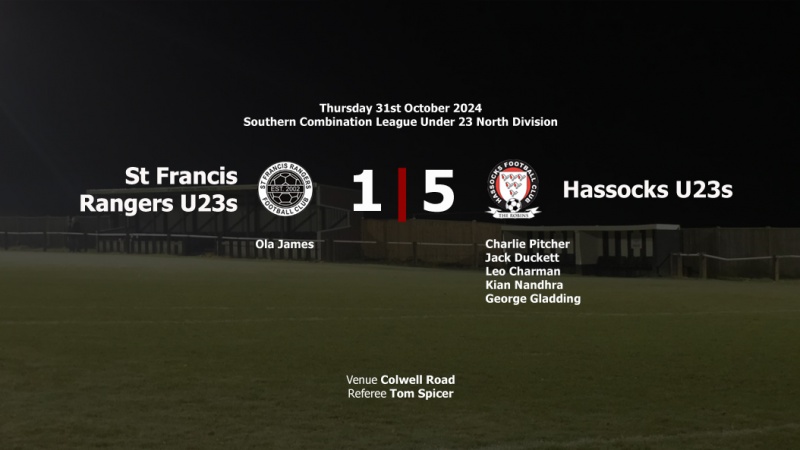 Report: St Francis Rangers U23s 1-5 Hassocks U23s