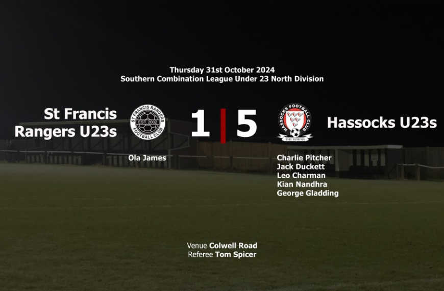 Hassocks Under 23s secured local bragging rights with a 5-1 win over St Francis Rangers