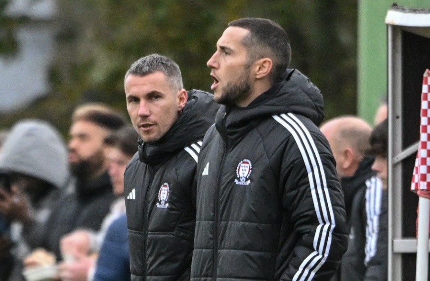 Hassocks head coach James Westlake and his assistant Lewis Westlake