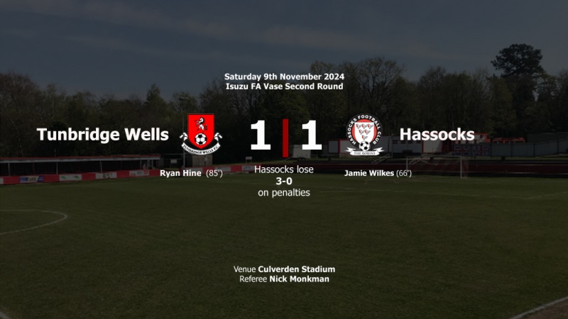 Report: Tunbridge Wells 1-1 Hassocks