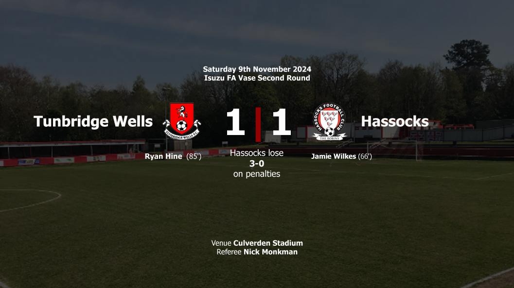 Report: Tunbridge Wells 1-1 Hassocks