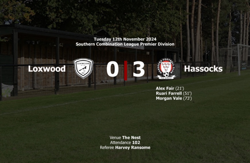 Hassocks ran out 3-0 winners away at Loxwood in s game rearranged because a wasp nest was found in one of the goals at Plaistow Road