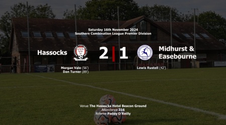 Hassocks defeated Midhurst & Easebourne 2-1 thanks to a last minute winner