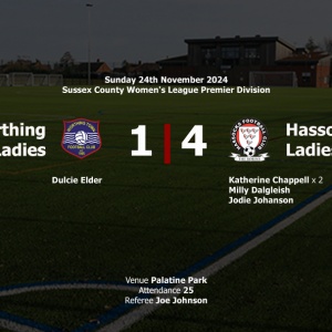 Report: Worthing Town Ladies 1-4 Hassocks Ladies