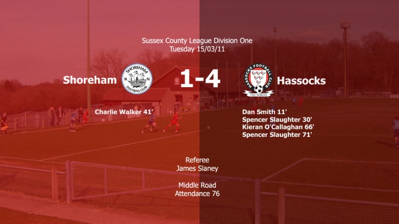 Report: Shoreham 1-4 Hassocks, 15/03/11