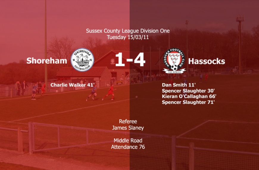 Hassocks moved up to third in the County League table with a 4-1 win away at Shoreham