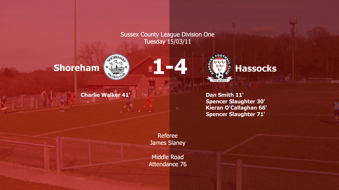 Report: Shoreham 1-4 Hassocks, 15/03/11