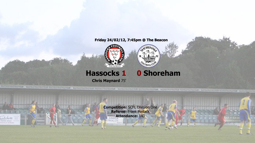 Report: Hassocks 1-0 Shoreham, 24/02/12