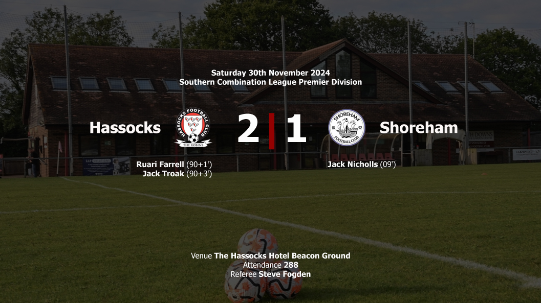 Report: Hassocks 2-1 Shoreham