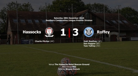 Hassocks suffered their first home league defeat of the 2024-25 season losing 3-1 against Roffey